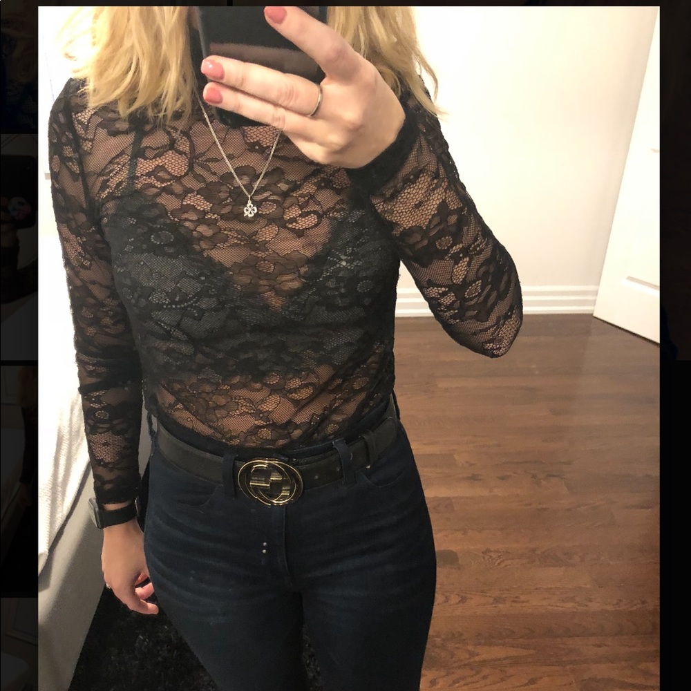 FVII Black Mesh top